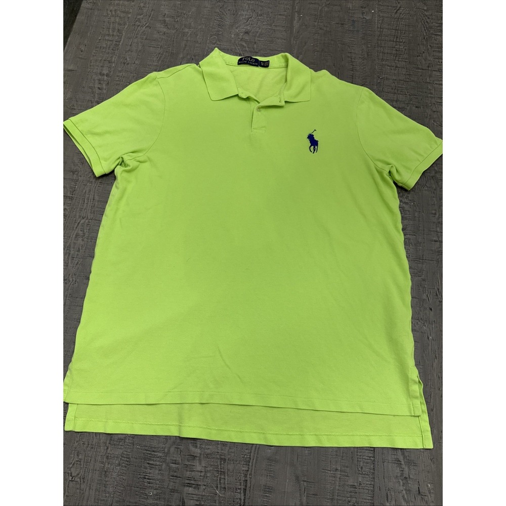 Polo Ralph Lauren Pony Polo Shirt Lime‎ Green  Short Sleeve Mens XL